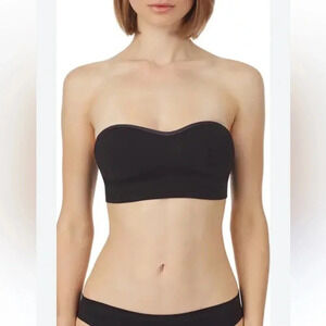 OnGossamer Cabana Seamless Strapless Black Bra Women’s Small